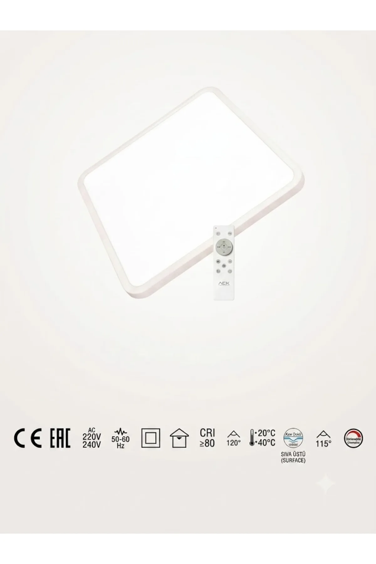 3 RENK SMART CCT PANEL 54W 500MMX500MM SIVA ÜSTÜ AT10-05090 50.000 SAAT KULLANIM ÖMRÜ - Görsel 2