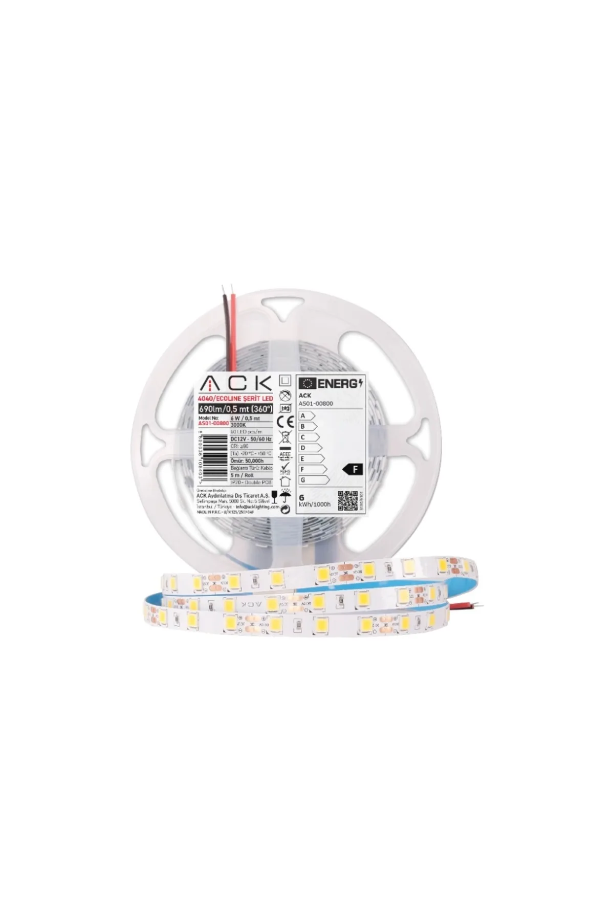 5 METRE 4000K ŞERİT LED AYDINLATMA SETİ - 10A TRAFO + 1.5M FİŞLİ KABLO - HAZIR TAK ÇALIŞTIR - Görsel 2