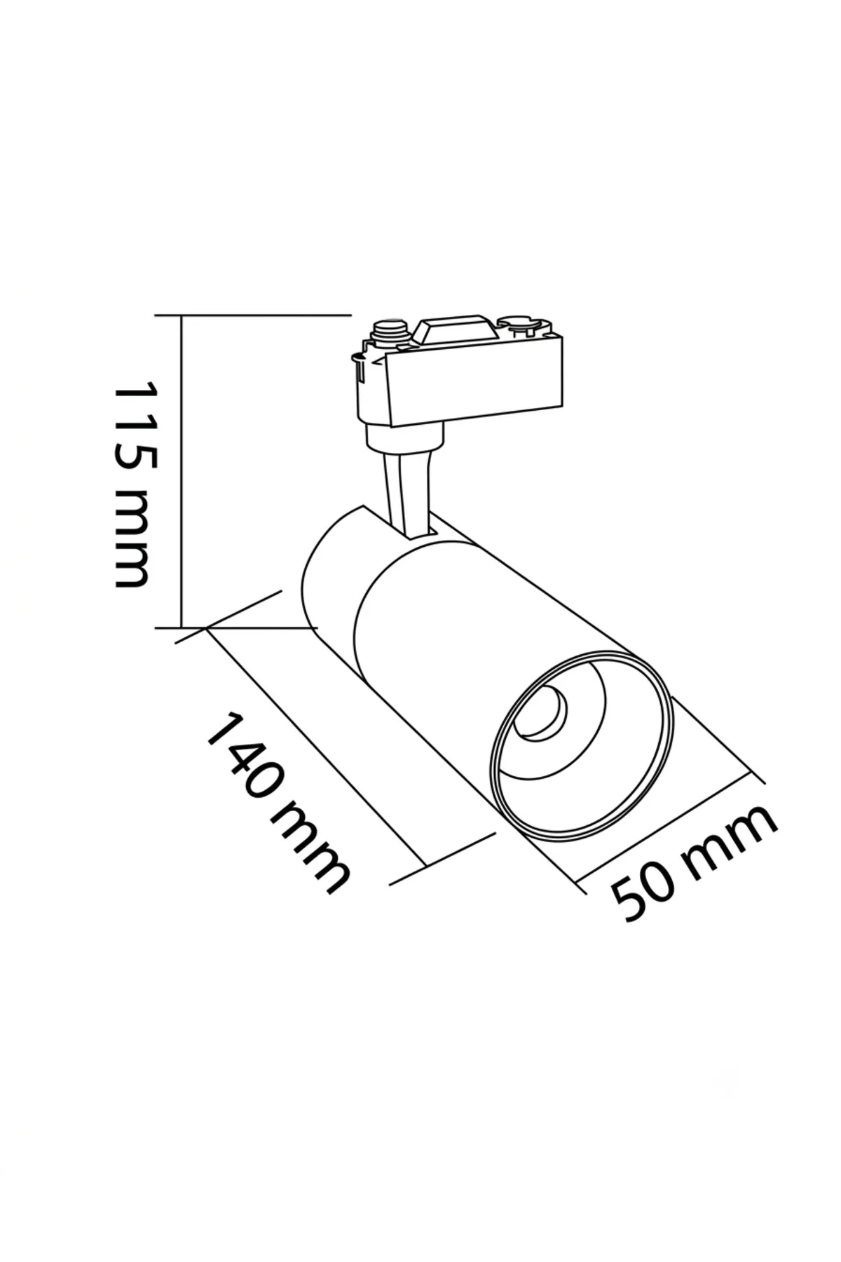 10W Alüminyum LED Ray Spot Armatür Beyaz Kasa 4000K Sıcak Beyaz AD30-01010 - Görsel 2