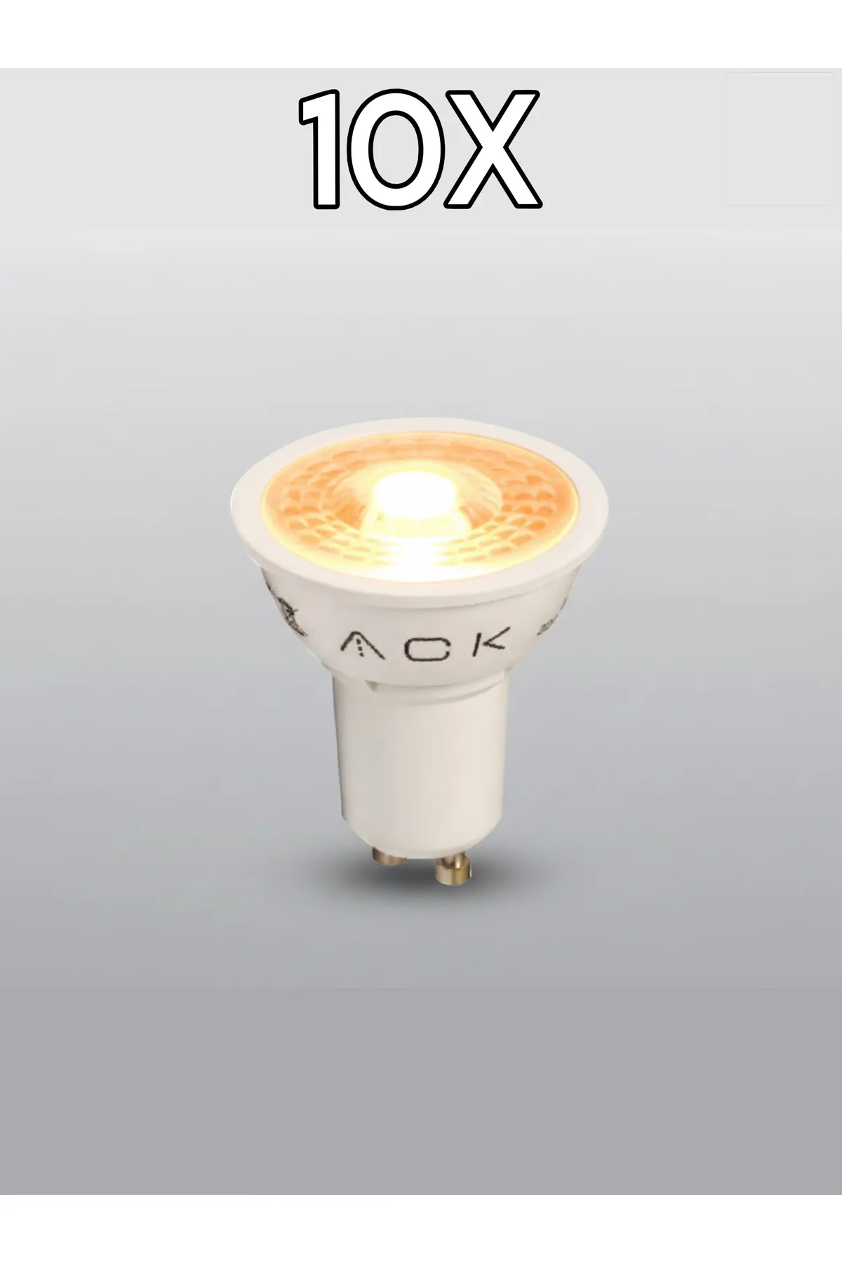 SMD LENS LED AMPUL DİMLİ GU10 5W Amber 10 Adet - Görsel 2