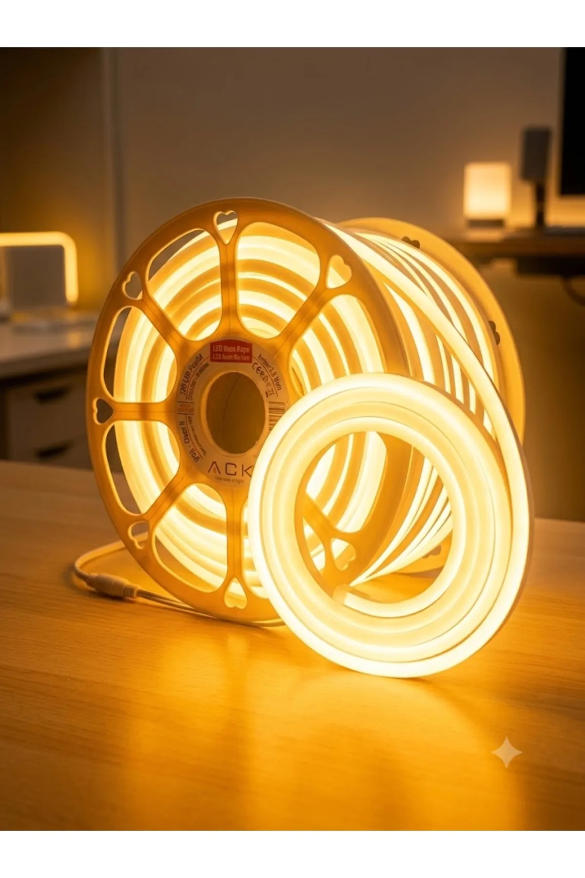 AS07-00400 NEON HORTUM YAPIŞKANLI 220-240V 3000K 7*13MM 240 LEDLİ