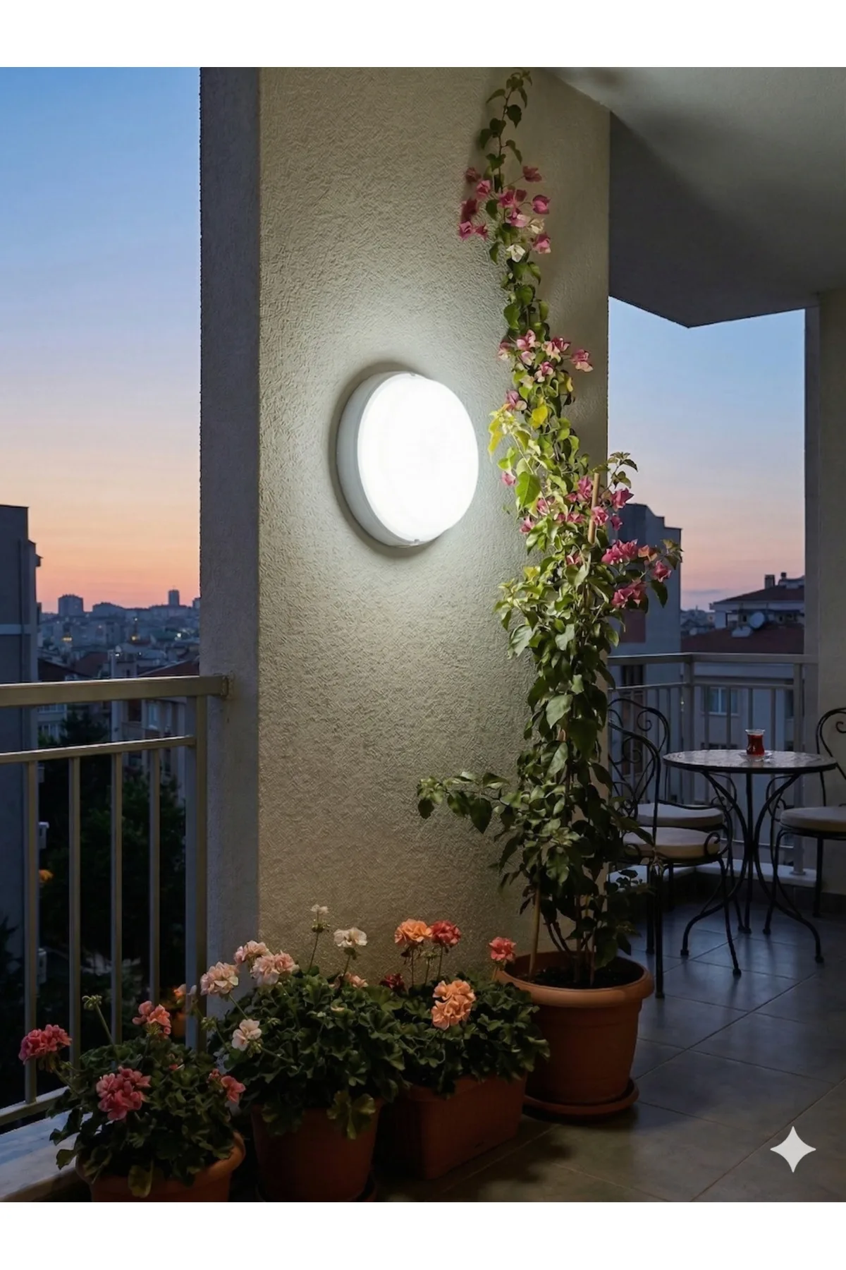 Sıva Üstü Dış Mekan / Bahçe LED Tavan ve Duvar Aydınlatması 18W 6500K Beyaz Işık