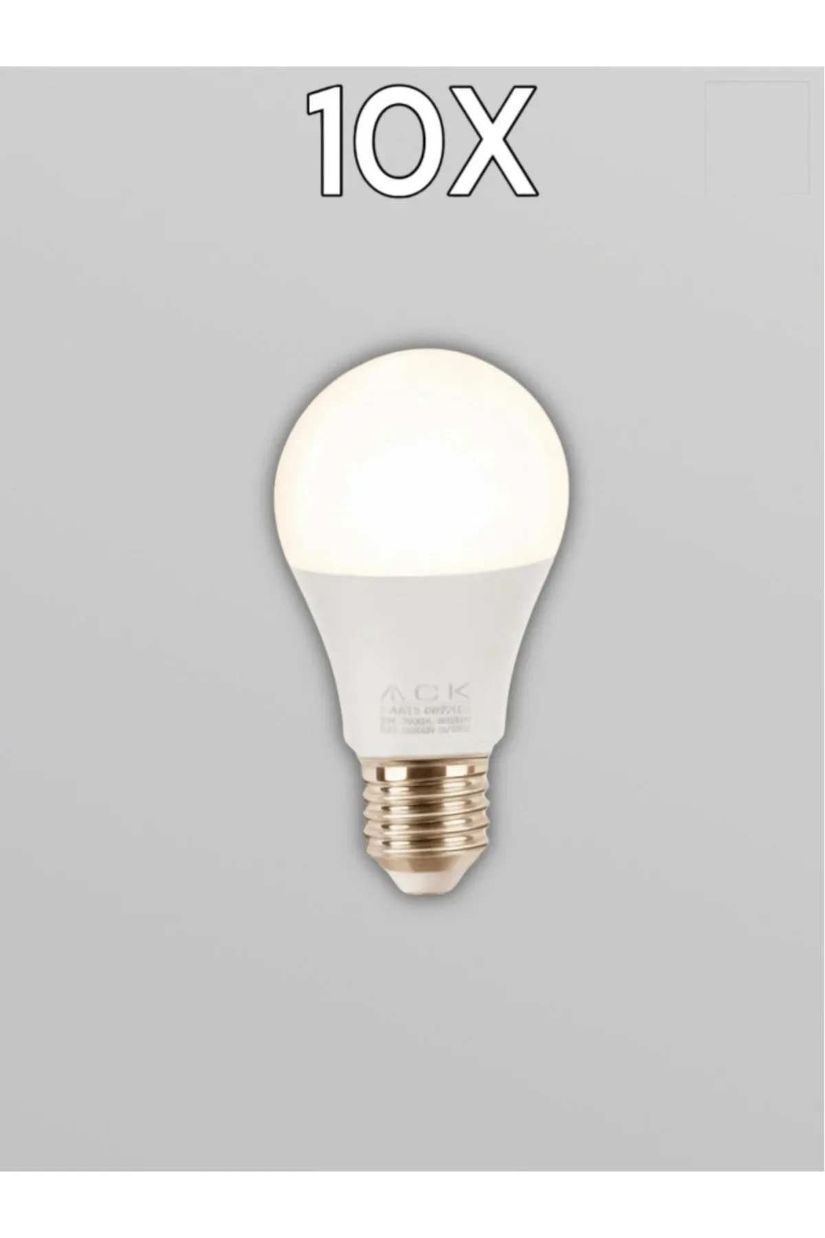 LED Ampul 9W E27 A60 BEYAZ 6500K 10 Adet - Görsel 3