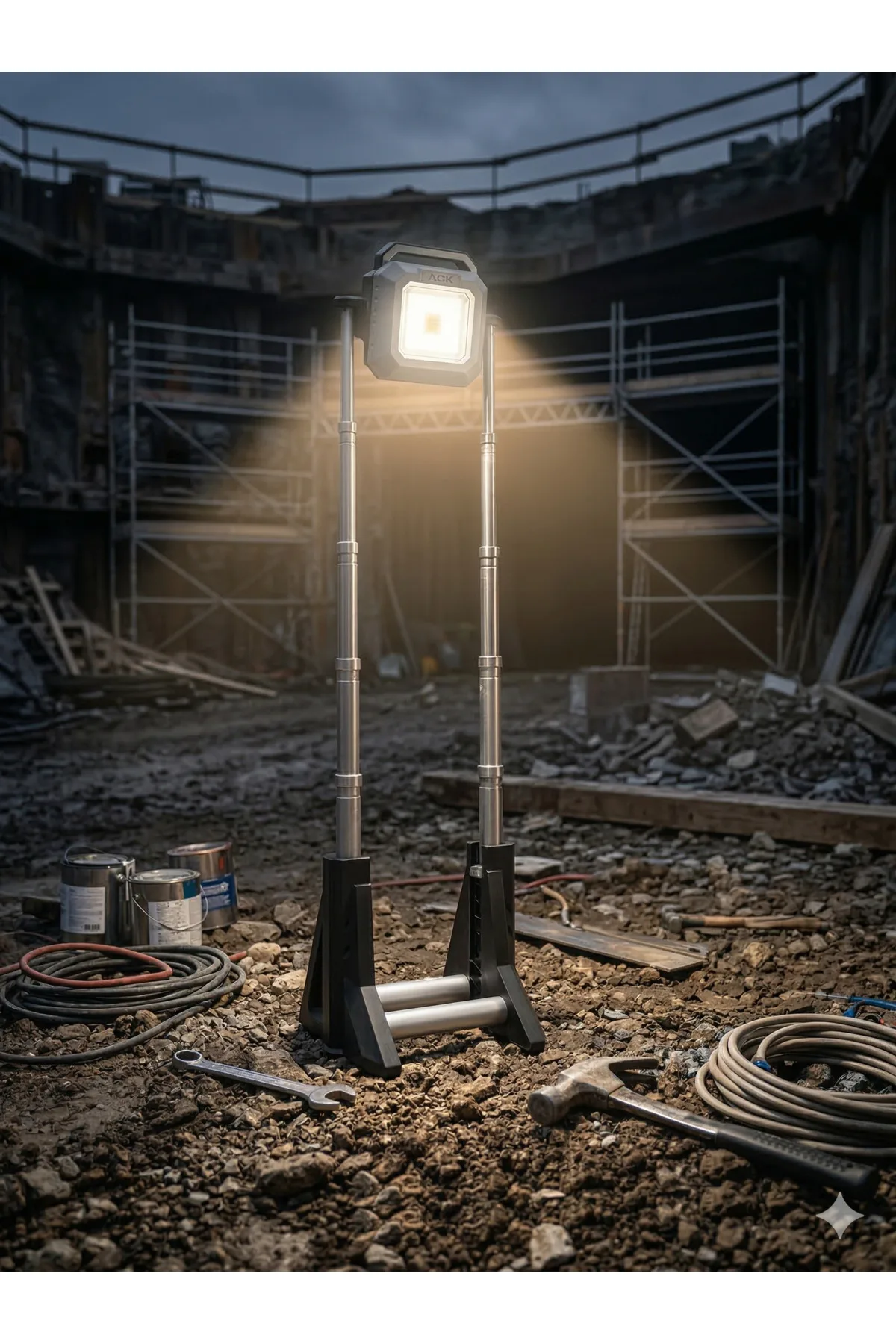 ÇOK FONKSİYONLU ŞARJLI LED PROJEKTÖR