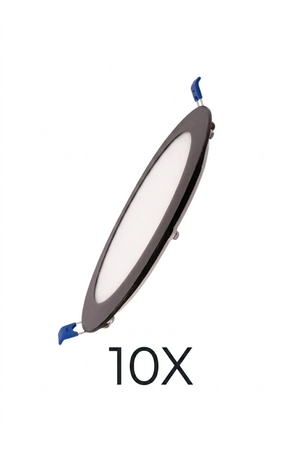 6W LED PANEL SİYAH KASA 3000K 10 ADET