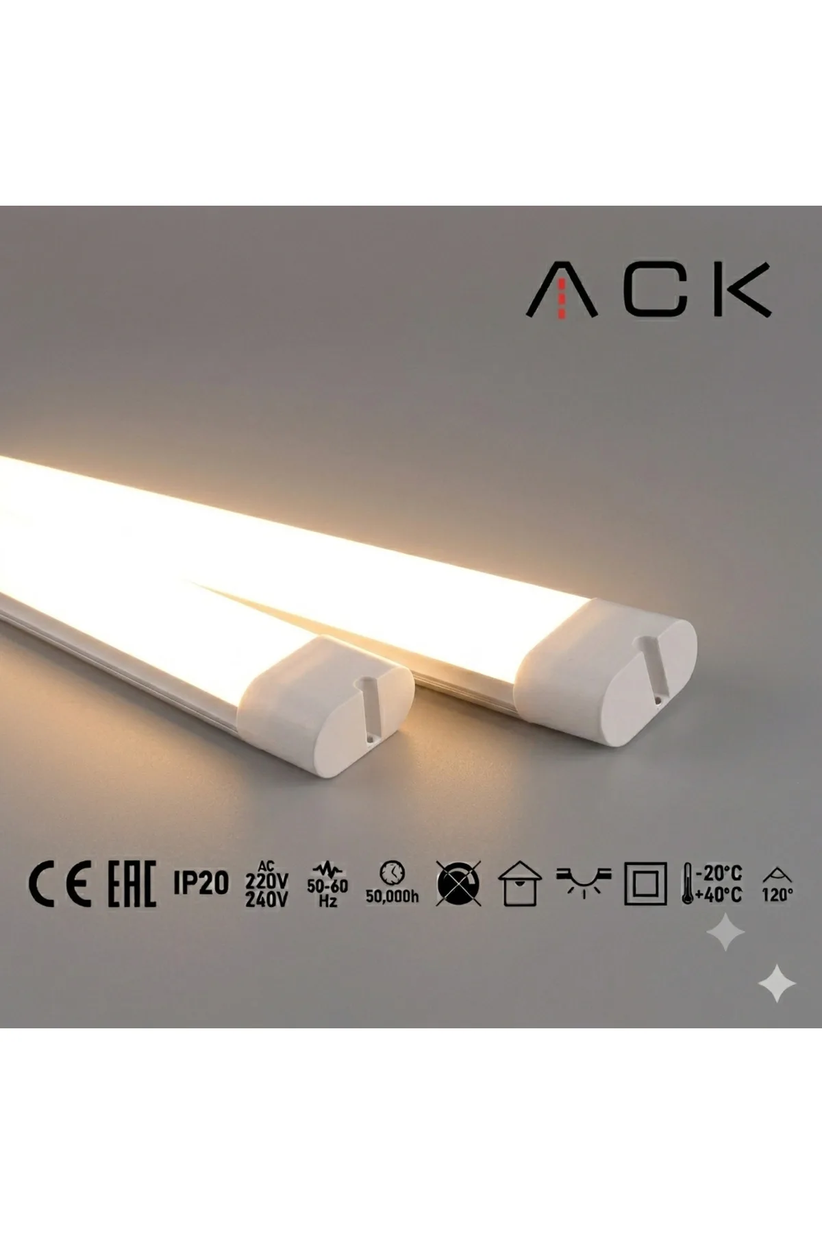 Uranüs LED Bant Armatür 120cm 36W 3000K Günışığı IP20 AN28-01203