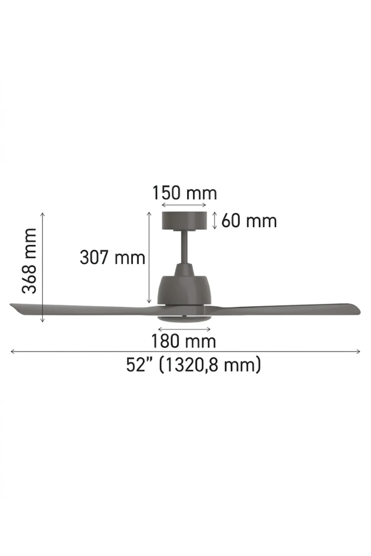 TAVAN FANI AHŞAP RENGİ 35W DC MOTOR 52 INC (132CM) UZAKTAN KUMANDALI - Görsel 3