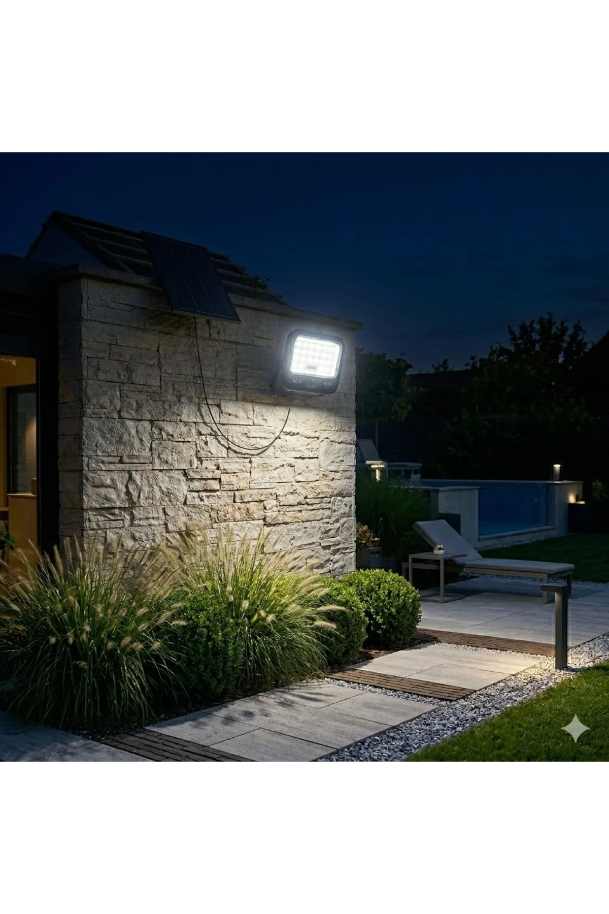 150W LENSLİ SOLAR LED PROJEKTÖR 6500K IP65