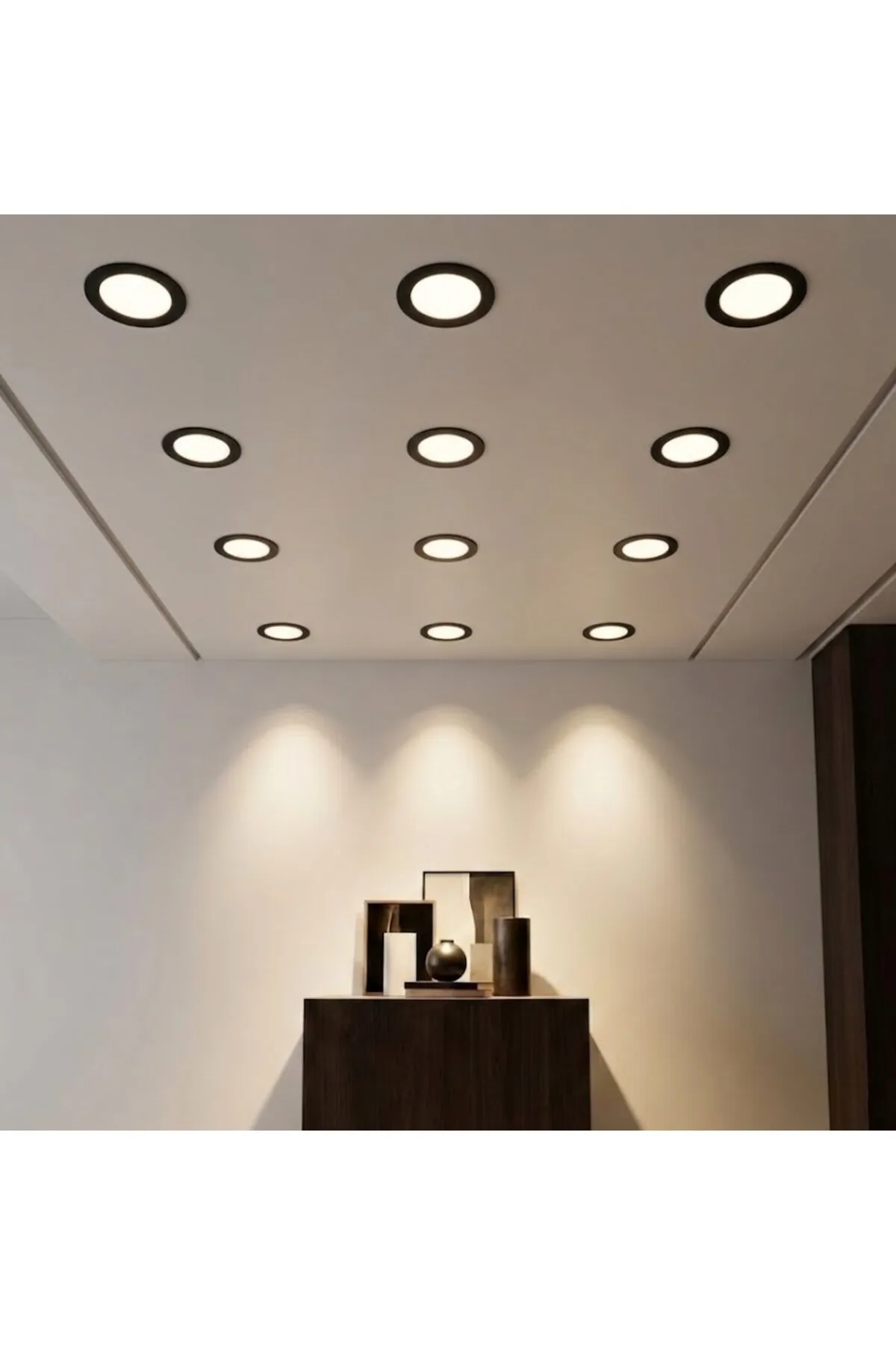 6W LED PANEL SİYAH KASA 3000K 10 ADET - Görsel 2