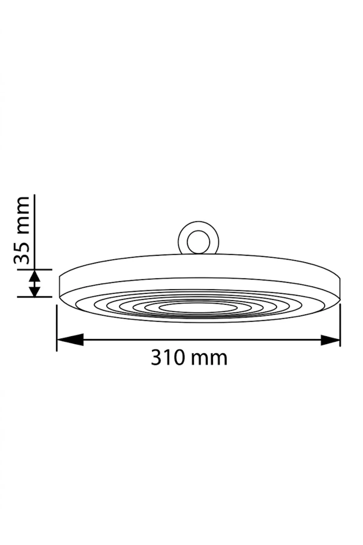 UFO YÜKSEK TAVAN 100W 6500K 12,500lm 50.000 SAAT KULLANIM ÖMRÜ - Görsel 3