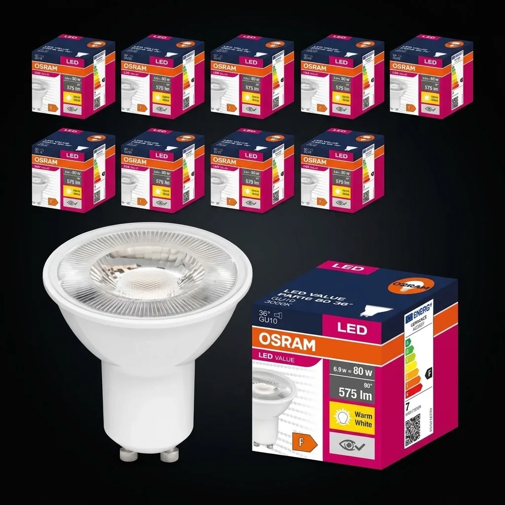 GU10 Led Ampul 6.9 W 3000K Gün Işığı (10 Adet)