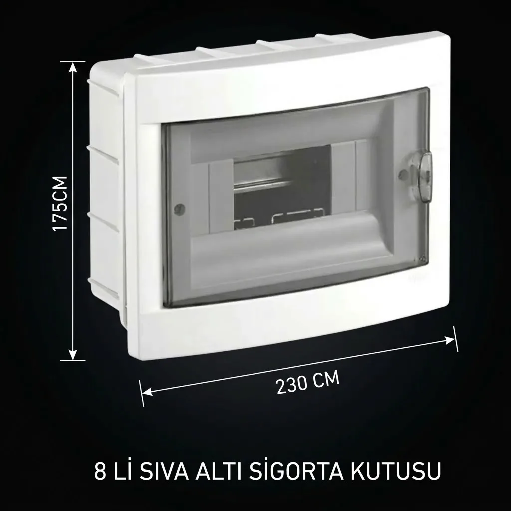 8 Lİ SIVA ALTI SİGORTA KUTUSU HALOJEN FREE