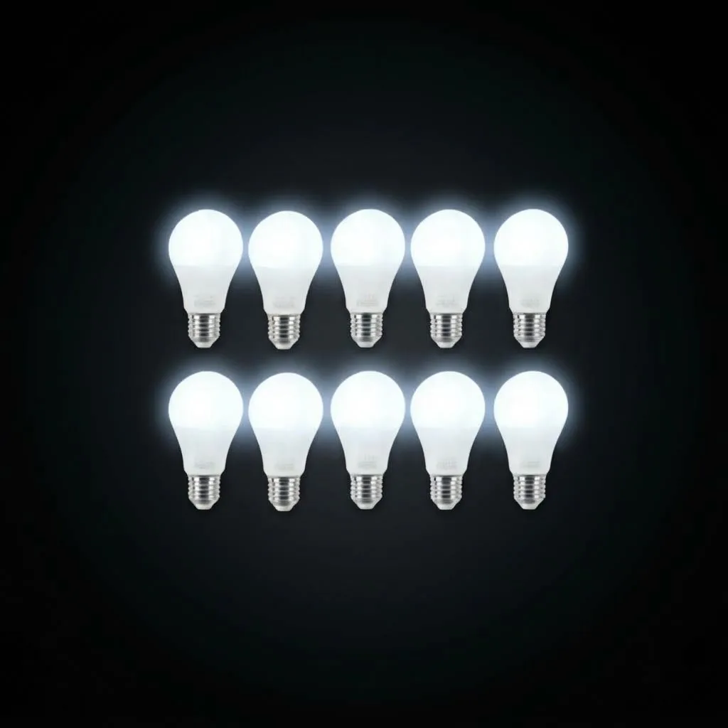 LED Ampul 9W E27 A60 BEYAZ 6500K 10 Adet