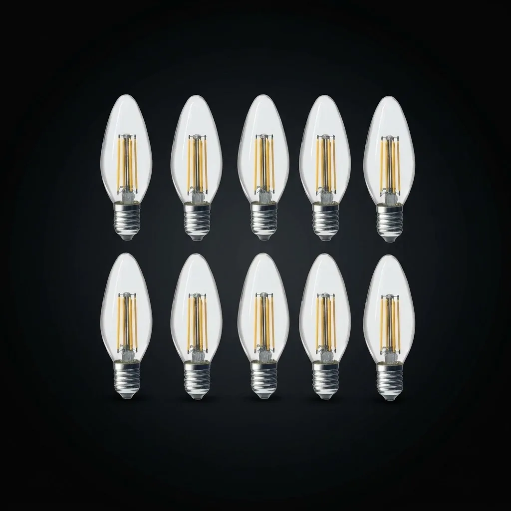 LED Rustik Ampul 4W E14 Beyaz 10 Adet