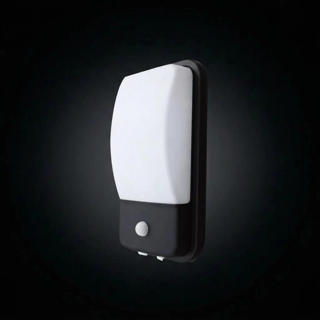20W SENSÖRLÜ LED DUVAR APLİĞİ SİYAH 3000K IP65